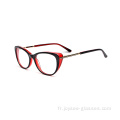 Fashion Nouveau stock Full Rim Cat Eye Acetate Eyeglass Frames